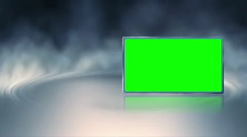 Rising Smoke Single Box RIght Green Screen Background Stock Footage