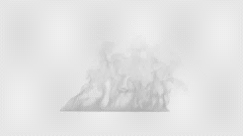 Rising Smoke on Transparent Alpha Loop Stock Footage 303964685