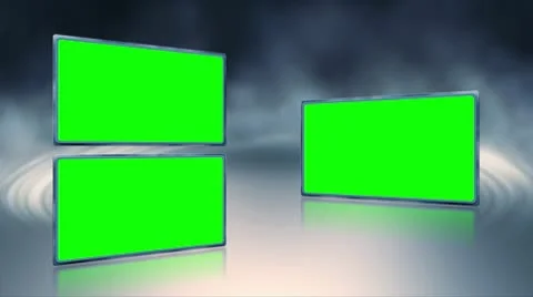 Rising Smoke Triple Boxes Green Screen Background Stock Footage