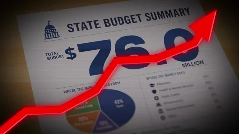 Rising State Budget Spending Concept Stock Footage 340021519