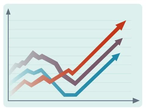 Rising statistics Stockillustratie