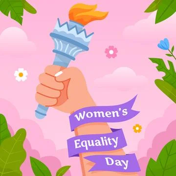 Rising Of Suffrage Torch Stock Illustration