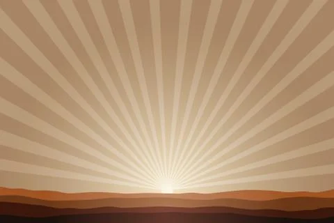 Rising sun background Ilustración de archivo