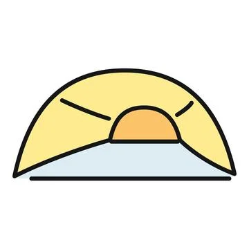 Rising sun over horizon creating new day Stock Illustration