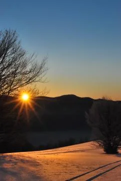 Rising sun Stock Photos