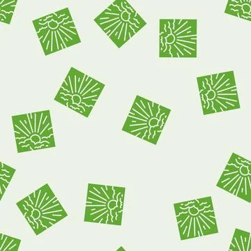 Rising sun progress glyph seamless pattern Stock Illustration
