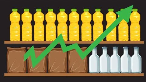 Rising Tariffs on Essential Goods 스톡 일러스트