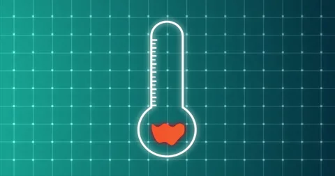 Rising Temperature due to global warming inside a glass mercury thermometer Stock Footage 249796751