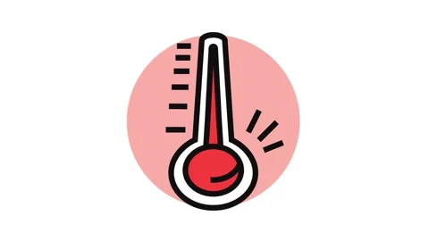 Rising temperature gauge progress color icon animation Stock Footage 326111781