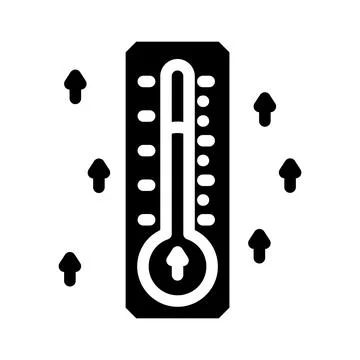 Rising temperature gauge progress glyph icon vector illustration イラスト素材