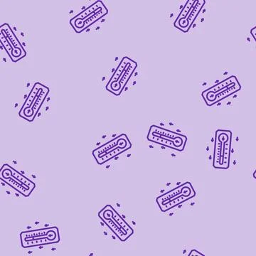 Rising temperature gauge progress line vector seamless pattern イラスト素材