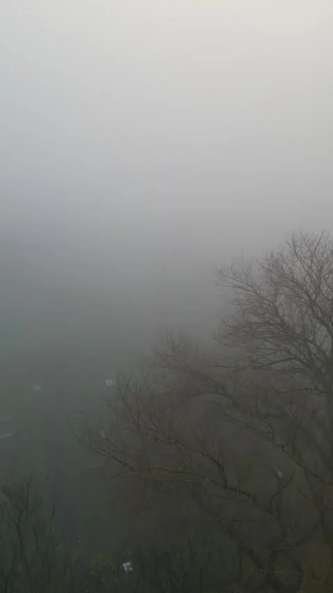 Rising up through fog Stock Footage 292116640