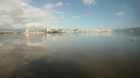 Rising tide camera dissappears under water Stock Footage 33905219