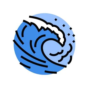 Rising tide progress color icon vector illustration イラスト素材