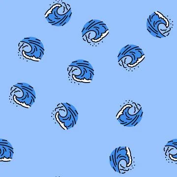 Rising tide progress vector seamless pattern Stock Illustration