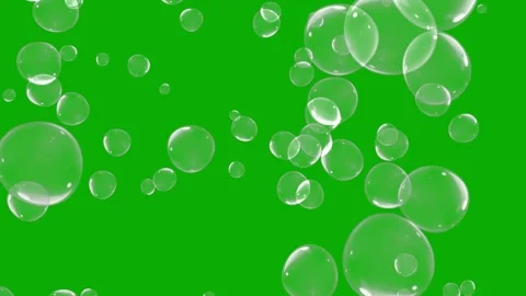 Rising transparent bubbles green screen ... | Stock Video | Pond5