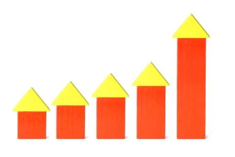 Rising trend of construction industry Stock Photos