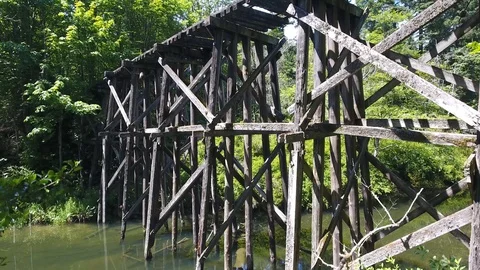 Rising trestle 2 Stock Footage 96547595