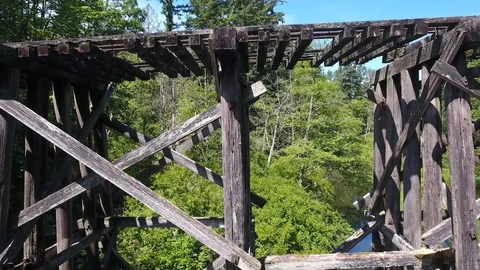 Rising trestle Stock Footage 96548283