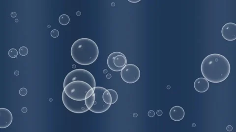 Rising Underwater Bubbles on Dark Blue Gradient Background Animation Loop Stock Footage 345209106
