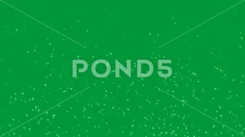 Rising underwater bubbles with green screen background Illustration ...
