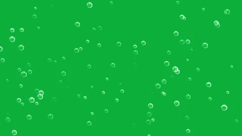 Rising underwater bubbles motion graphics with green screen background, 4k, loop Stock Footage 276324356