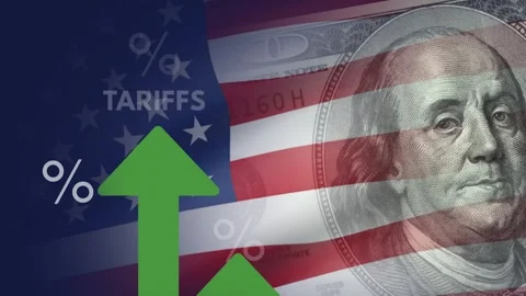 Rising US Tariffs and Economic Impact Animation.. 動画素材 306608102