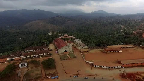 Rising view of Bafang cathedral Stock Footage 80902351