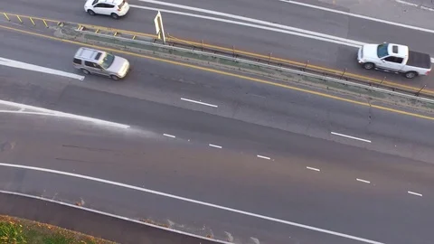 Rising View of a Highway Video stock 98097104