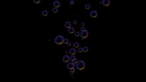 Rising Water Bubble Overlay Effect Editable Loop Animation 4K Stock Footage 339197277