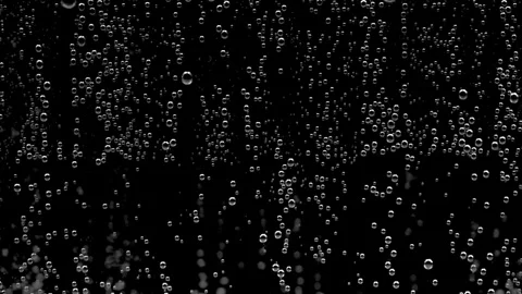 Rising Water Bubbles Underwater Air Bubbles on Black Background 库存影片 274454987