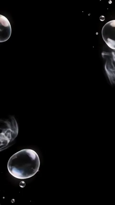 Rising Water Soap Bubbles Motion Overlay Vertical Stock-Footage 344766834
