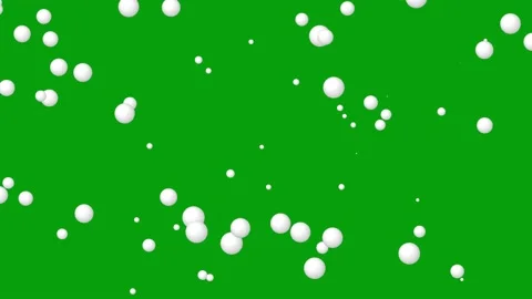 Rising white balls motion graphics with green screen background Stock Footage 171335449