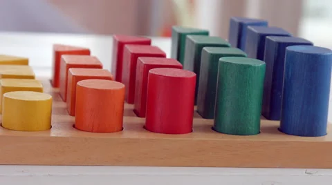 Rising Wood Blocks Stock Footage 50013201