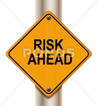 Risk ahead sign Stock Illustration