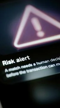 Risk Alert heading under exclamation triangle Stock Illustration