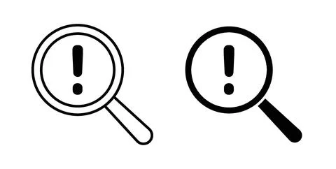 Risk analysis icon collection in black, Line icons, flat symbols Stock Illustration