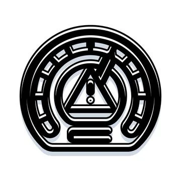 Risk analysis indicator showing increasing danger level Illustrazione stock