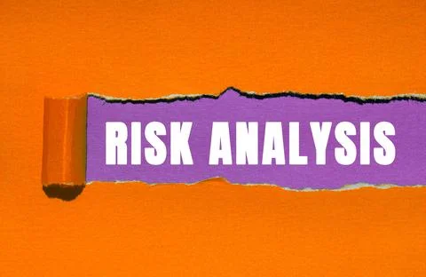 Risk Analysis message written on ripped torn paper background. Conceptual R.. Stock Photos
