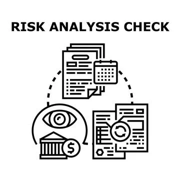 Risk analysis process checking financial reporting 스톡 일러스트