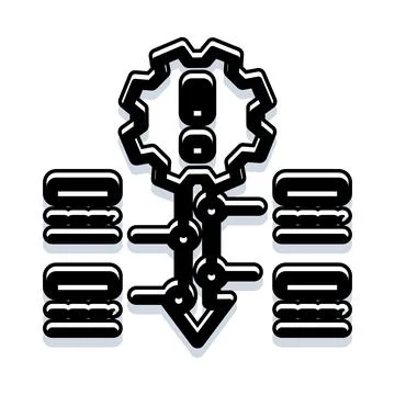 Risk analysis process evaluating data and system threats 库存插图