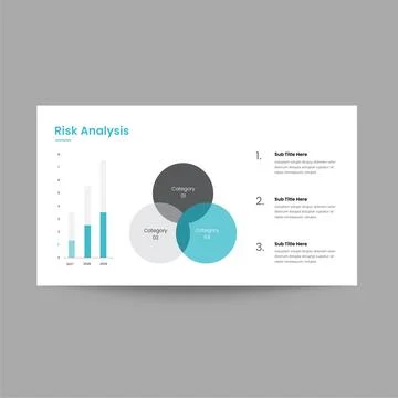 Risk Analysis Slide Presentation Template for Business Strategy and Project.. 스톡 일러스트