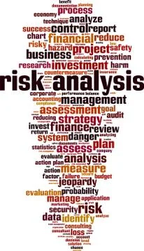 Risk analysis word cloud Illustration