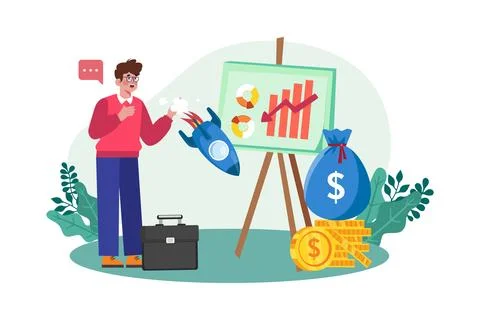 Risk analyst assessing financial risks and developing strategies to mitigat.. Illustrazione stock