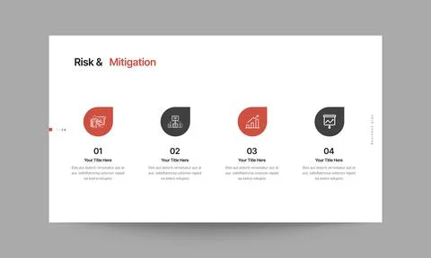 Risk and Mitigation Slide Presentation Template Business Risk Management Stock Illustration