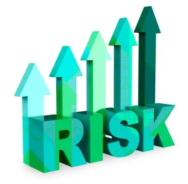 Risk Arrows Show Caution And Danger 3d Rendering Illustration