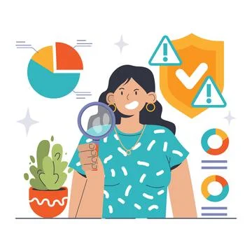 Risk Assessment concept. Flat vector illustration Stock Illustration