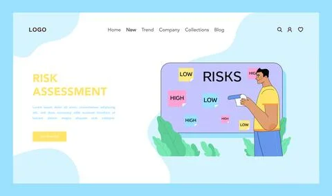 Risk assessment concept. Flat vector illustration Stock Illustration