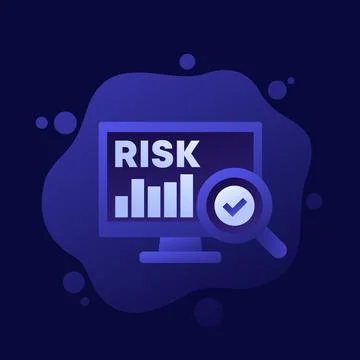 Risk assessment icon, vector design Illustrazione stock