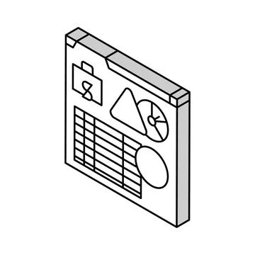 Risk assessment isometric icon vector illustration Stock Illustration